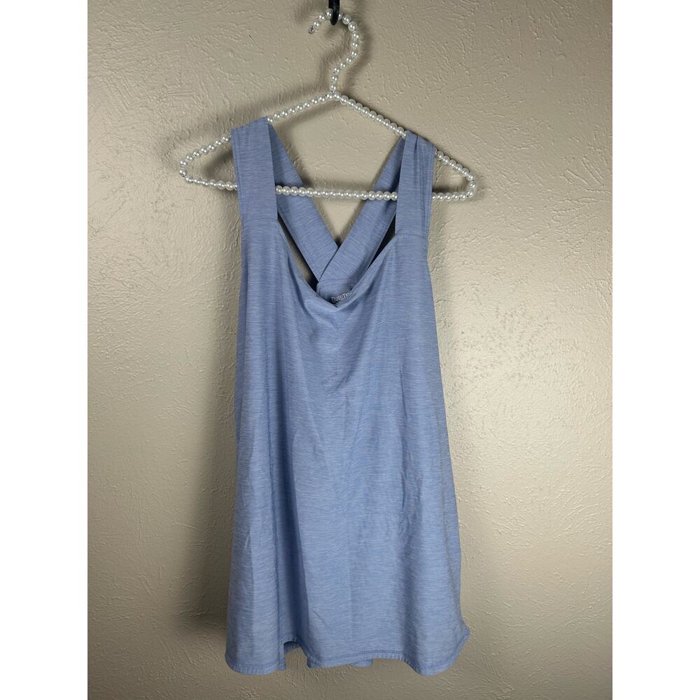 Duluth Trading Co Light Blue Crisscross Back Tank Top